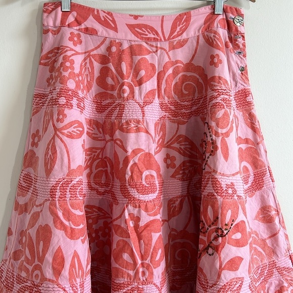 Burning Torch floral flare midi skirt 6 - Picture 2 of 9